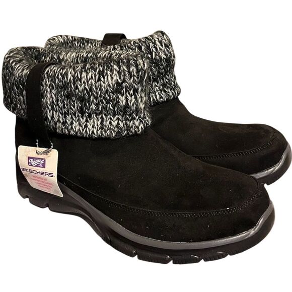Skechers Women's Easy Going Heighten Black Booties Size 9.5 - Picture 1 of 11